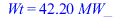 Wt = `+`(`*`(42.2, `*`(MW_)))