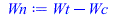 Typesetting:-mprintslash([Wn := `+`(Wt, `-`(Wc))], [`+`(Wt, `-`(Wc))])