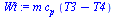 `:=`(Wt, `*`(m, `*`(c[p], `*`(`+`(T3, `-`(T4))))))
