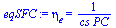 `:=`(eqSFC, eta[e] = `/`(1, `*`(cs, `*`(PC))))