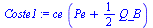 `*`(ce, `*`(`+`(Pe, `*`(`/`(1, 2), `*`(Q_B)))))