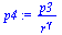 `:=`(p4, `/`(`*`(p3), `*`(`^`(r, gamma))))
