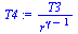 `:=`(T4, `/`(`*`(T3), `*`(`^`(r, `+`(gamma, `-`(1))))))