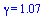 gamma = 1.0738