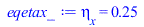 eta[x] = .2517465342