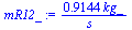 `+`(`/`(`*`(.9144, `*`(kg_)), `*`(s_)))