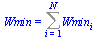 Wmin = Sum(Wmin[i], i = 1 .. N)