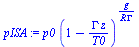 `*`(p0, `*`(`^`(`+`(1, `-`(`/`(`*`(Gamma, `*`(z)), `*`(T0)))), `/`(`*`(g), `*`(R, `*`(Gamma))))))