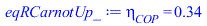 eta[COP] = .3438001376