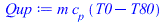 `*`(m, `*`(c[p], `*`(`+`(T0, `-`(T80)))))