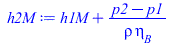 Typesetting:-mprintslash([h2M := `+`(h1M, `/`(`*`(`+`(p2, `-`(p1))), `*`(rho, `*`(eta[B]))))], [`+`(h1M, `/`(`*`(`+`(p2, `-`(p1))), `*`(rho, `*`(eta[B]))))])