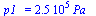 p1_ = `+`(`*`(0.250e6, `*`(Pa_)))