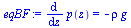 diff(p(z), z) = `+`(`-`(`*`(rho, `*`(g))))