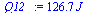 `:=`(Q12_, `+`(`*`(126.7045970, `*`(J_))))