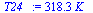 `:=`(T24_, `+`(`*`(318.3068750, `*`(K_))))