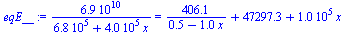 `+`(`/`(`*`(0.6877558839e11), `*`(`+`(684123.4285, `*`(402123.8597, `*`(x)))))) = `+`(`/`(`*`(406.0508505), `*`(`+`(.47, `-`(`*`(1., `*`(x)))))), 47297.28583, `*`(0.1e6, `*`(x)))
