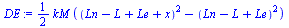 `+`(`*`(`/`(1, 2), `*`(kM, `*`(`+`(`*`(`^`(`+`(Ln, `-`(L), Le, x), 2)), `-`(`*`(`^`(`+`(Ln, `-`(L), Le), 2))))))))