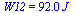 W12 = `+`(`*`(92., `*`(J_)))
