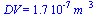 DV = `+`(`*`(0.17e-6, `*`(`^`(m_, 3))))
