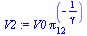 `:=`(V2, `*`(V0, `*`(`^`(pi[12], `+`(`-`(`/`(1, `*`(gamma))))))))