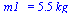 m1_ = `+`(`*`(5.45, `*`(kg_)))