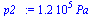 `:=`(p2_, `+`(`*`(123224.9099, `*`(Pa_))))