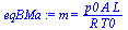 m = `/`(`*`(p0, `*`(A, `*`(L))), `*`(R, `*`(T0)))