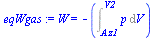 W = `+`(`-`(Int(p, V = `*`(A, `*`(z1)) .. V2)))