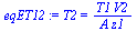 T2 = `/`(`*`(T1, `*`(V2)), `*`(A, `*`(z1)))