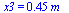 x3 = `+`(`*`(.45334775277847279874, `*`(m_)))