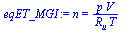 n = `/`(`*`(p, `*`(V)), `*`(R[u], `*`(T)))