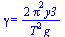 gamma = `+`(`/`(`*`(2, `*`(`^`(Pi, 2), `*`(y3))), `*`(`^`(T, 2), `*`(g))))