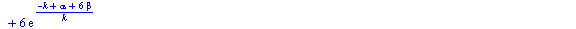 `:=`(eqSum_, `/`(`*`(s), `*`(n)) = `+`(exp(`/`(`*`(`+`(`-`(k), alpha, beta)), `*`(k))), `*`(2, `*`(exp(`/`(`*`(`+`(`-`(k), alpha, `*`(2, `*`(beta)))), `*`(k))))), `*`(3, `*`(exp(`/`(`*`(`+`(`-`(k), al...