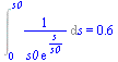 Int(`/`(1, `*`(s0, `*`(exp(`/`(`*`(s), `*`(s0)))))), s = 0 .. s0) = .63