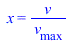 x = `/`(`*`(v), `*`(v[max]))