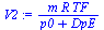 `:=`(V2, `/`(`*`(m, `*`(R, `*`(TF))), `*`(`+`(p0, DpE))))