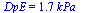 DpE = `+`(`*`(1.7, `*`(kPa_)))