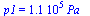 p1 = `+`(`*`(0.105e6, `*`(Pa_)))