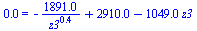 0. = `+`(`-`(`/`(`*`(1891.), `*`(`^`(z3, .399596270)))), 2910., `-`(`*`(1049., `*`(z3))))