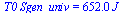 `*`(T0, `*`(Sgen_univ)) = `+`(`*`(652.0351040, `*`(J_)))