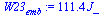 `:=`(W23[emb], `+`(`*`(111.4238006, `*`(J_))))