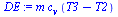 `*`(m, `*`(c[v], `*`(`+`(T3, `-`(T2)))))