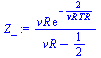 `:=`(Z_, `/`(`*`(vR, `*`(exp(`+`(`-`(`/`(`*`(2), `*`(vR, `*`(TR)))))))), `*`(`+`(vR, `-`(`/`(1, 2))))))