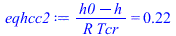 `/`(`*`(`+`(h0, `-`(h))), `*`(R, `*`(Tcr))) = .2156250000