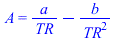 A = `+`(`/`(`*`(a), `*`(TR)), `-`(`/`(`*`(b), `*`(`^`(TR, 2)))))