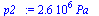 `:=`(p2_, `+`(`*`(0.26e7, `*`(Pa_))))