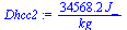 `:=`(Dhcc2, `+`(`/`(`*`(34568.18181, `*`(J_)), `*`(kg_))))