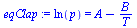`:=`(eqClap, ln(p) = `+`(A, `-`(`/`(`*`(B), `*`(T)))))