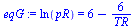 `:=`(eqG, ln(pR) = `+`(6, `-`(`/`(`*`(6), `*`(TR)))))