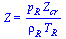 Z = `/`(`*`(p[R], `*`(Z[cr])), `*`(rho[R], `*`(T[R])))